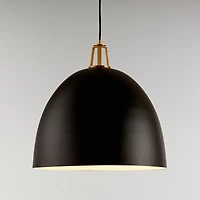 Maddox Dome Pendant Light with Brass Socket