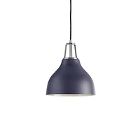 Maddox Navy Bell Pendant Small with Nickel Socket