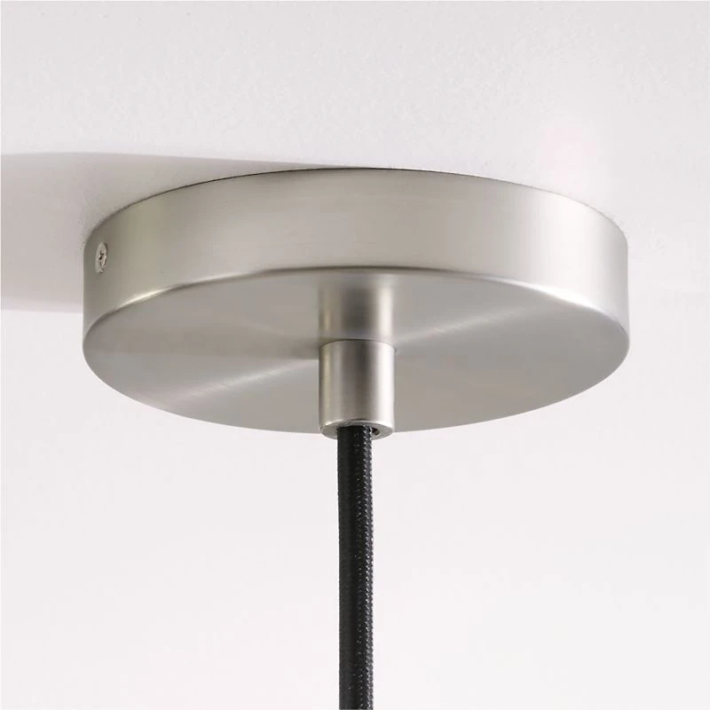 Maddox Oversized Black Dome Pendant Light with Nickel Socket