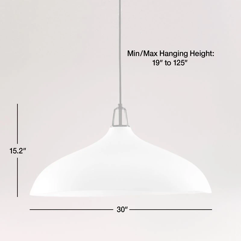 Maddox Oversized Black Dome Pendant Light with Black Socket