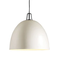 Maddox White Dome Pendant Small with Nickel Socket