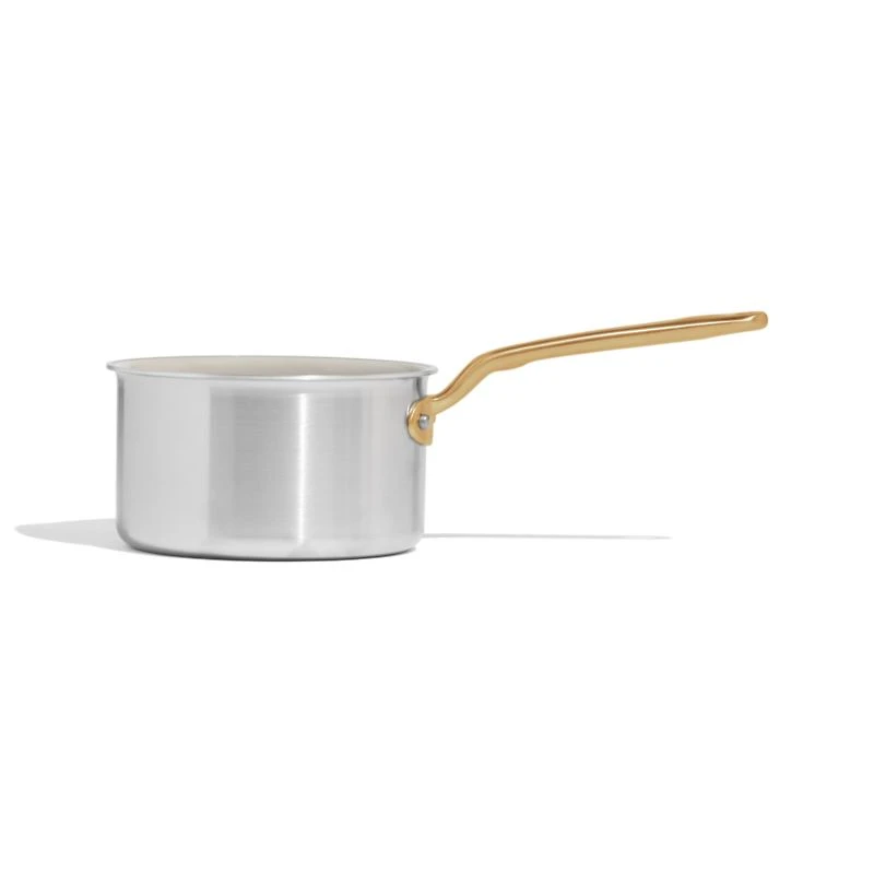 Made In CeramiClad™ Non-Stick 2-Qt. Saucepan with Antique Brass Hardware