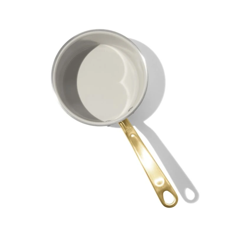 Made In CeramiClad™ Non-Stick 2-Qt. Saucepan with Antique Brass Hardware