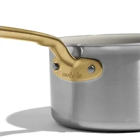 Made In CeramiClad™ Non-Stick 2-Qt. Saucepan with Antique Brass Hardware
