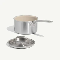 Made In CeramiClad™ Non-Stick -Qt. Saucepan with Stainless Steel Hardware