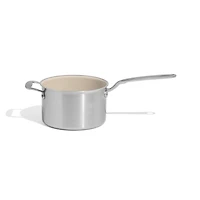 Made In CeramiClad™ Non-Stick 4-Qt. Saucepan with Stainless Steel Hardware
