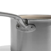 Made In CeramiClad™ Non-Stick 4-Qt. Saucepan with Stainless Steel Hardware
