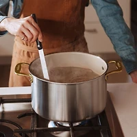 Made In CeramiClad™ Non-Stick -Piece Cookware Set with Antique Brass Hardware