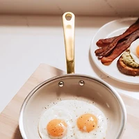 Made In CeramiClad™ Non-Stick -Piece Cookware Set with Antique Brass Hardware