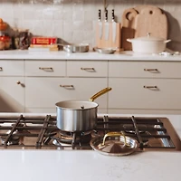 Made In CeramiClad™ Non-Stick -Piece Cookware Set with Antique Brass Hardware