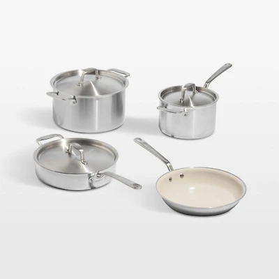 Made In CeramiClad™ Non-Stick 7-Piece Cookware Set with Stainless Steel Hardware