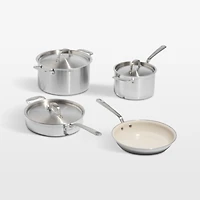 Made In CeramiClad™ Non-Stick 7-Piece Cookware Set with Stainless Steel Hardware