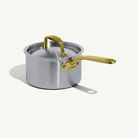 Made In Stainless Clad 10-Piece Cookware Set with Antique Brass Hardware