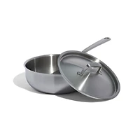 Made In Stainless Clad 10-Piece Cookware Set with Stainless Steel Hardware