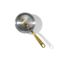 Made In Stainless Clad -Qt. Saucepan with Antique Brass Hardware