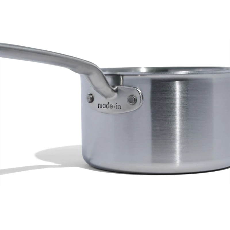 Made In 2-Qt. Stainless Clad Saucepan with Stainless Steel Hardware