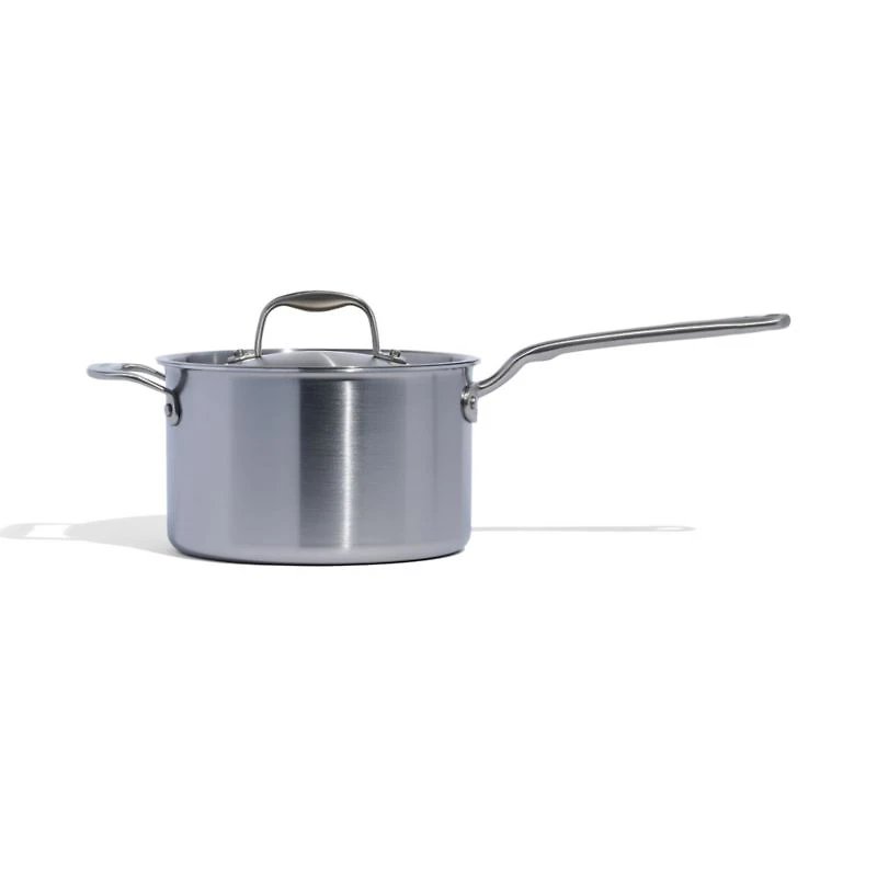 Made In -Qt. Stainless Clad Saucepan with Stainless Steel Hardware