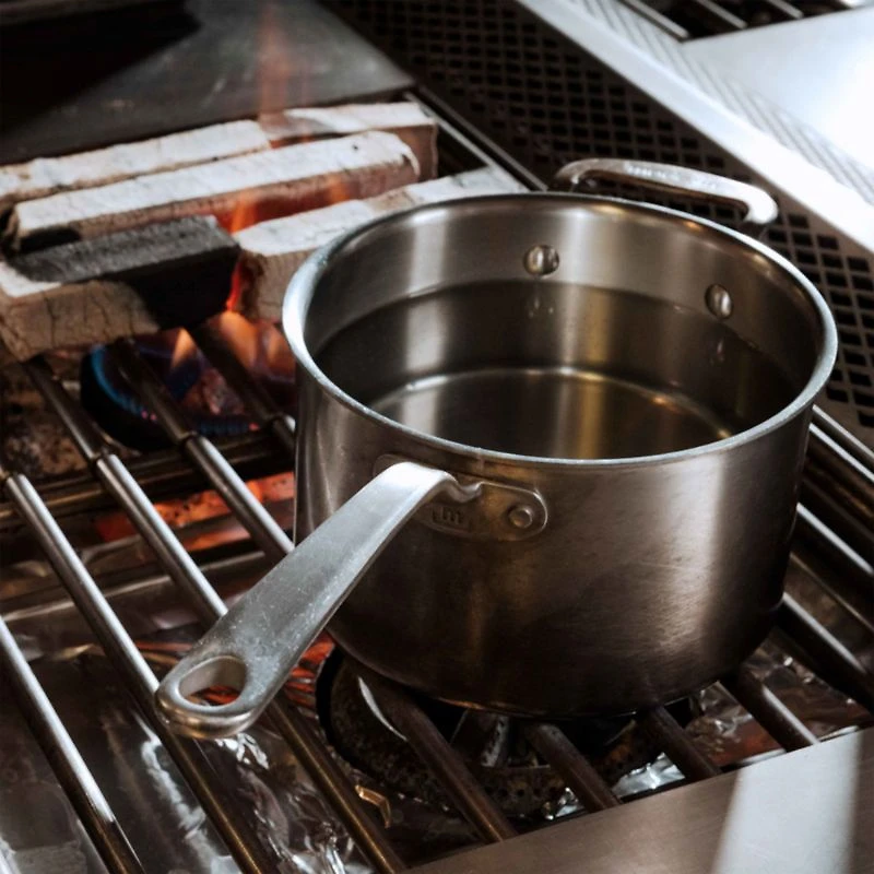 Made In -Qt. Stainless Clad Saucepan with Stainless Steel Hardware