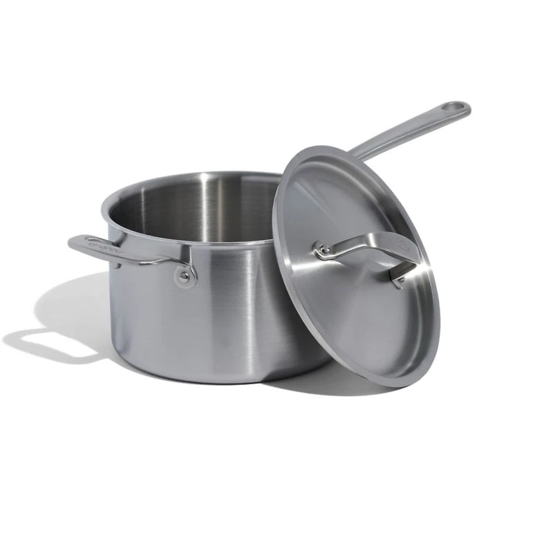Made In -Qt. Stainless Clad Saucepan with Stainless Steel Hardware