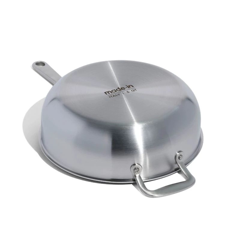 Made In Stainless Clad 5-Qt. Saucier with Stainless Steel Hardware