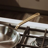Made In Stainless Clad 2-Piece Fry Pan Set with Antique Brass Hardware