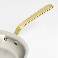 Made In Stainless Clad 2-Piece Fry Pan Set with Antique Brass Hardware