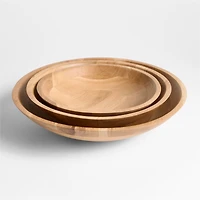 Madeira 12" Oak Wood Salad Serving Bowl