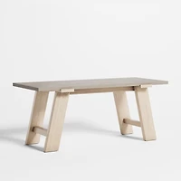 Madison 72" Concrete Desk with Bleached Wood
