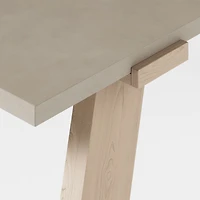 Madison 72" Concrete Desk with Bleached Wood