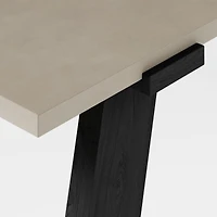 Madison 72" Concrete Desk with Ebonized Wood