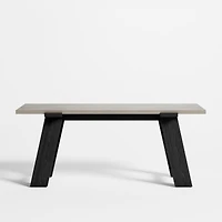 Madison 72" Concrete Desk with Ebonized Wood