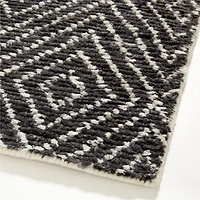 Madrid Wool and Viscose Hand-Knotted Charcoal Grey Area Rug 6'x9'