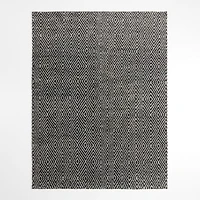 Madrid Wool and Viscose Hand-Knotted Charcoal Grey Area Rug 6'x9'