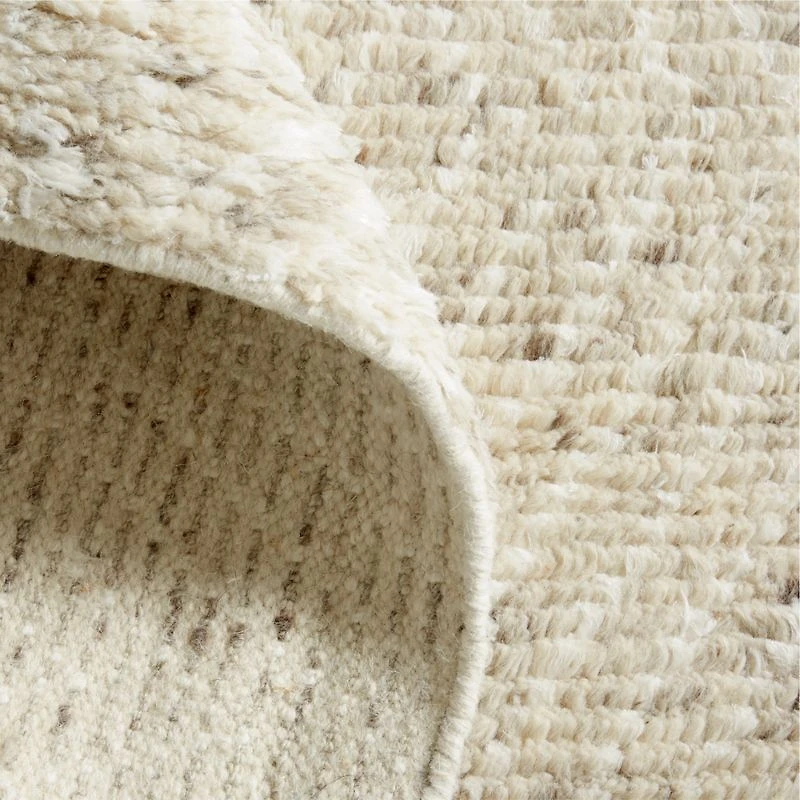 Madrid Wool and Viscose Hand-Knotted Sand Brown Area Rug 8'x10'