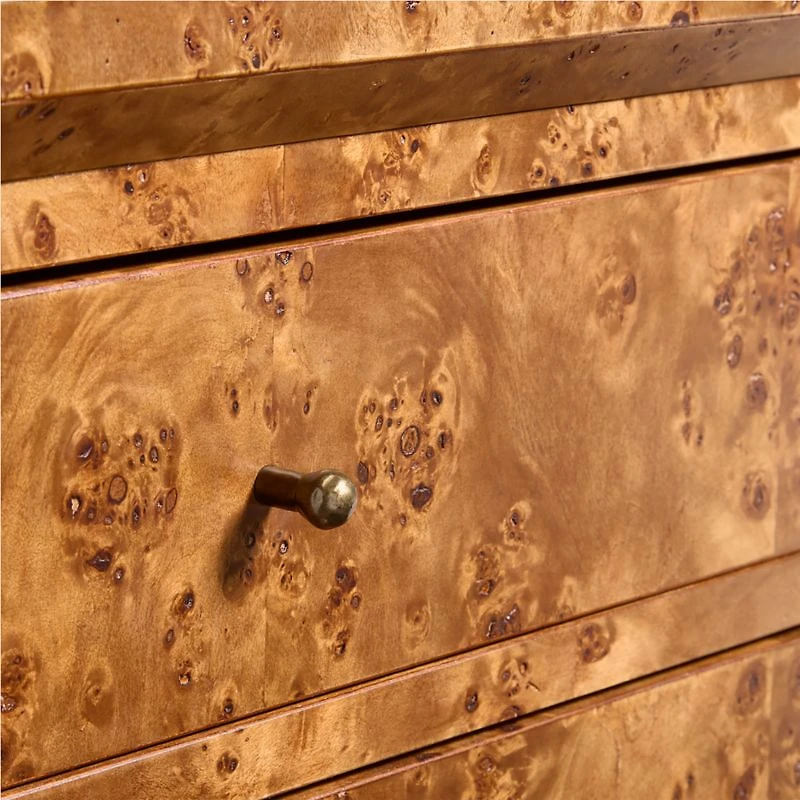 Maison Burl Wood 8-Drawer Storage Credenza