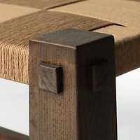 Malin Natural Wood Woven Accent Bench