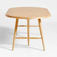 Malin 78" Oval Natural Oak Wood Dining Table