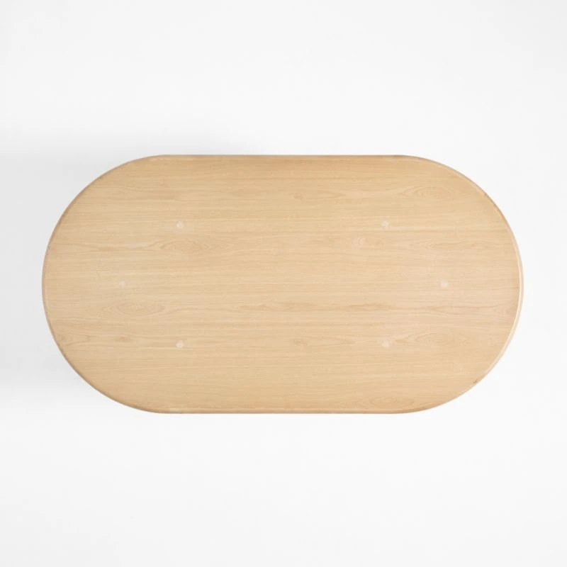Malin 78" Oval Natural Oak Wood Dining Table