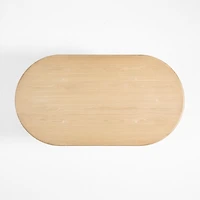 Malin 78" Oval Natural Oak Wood Dining Table