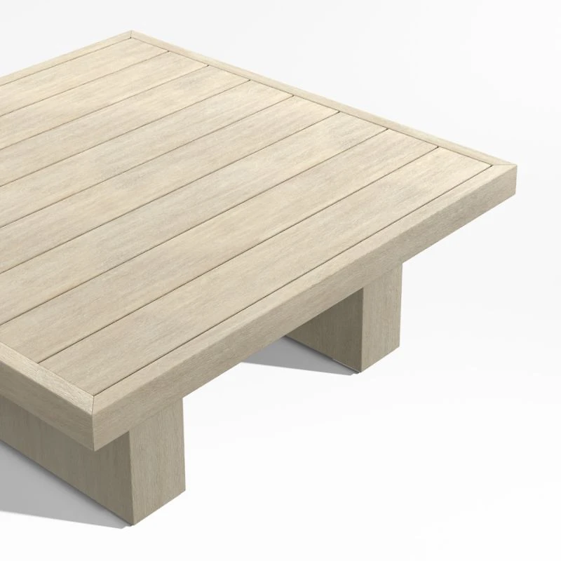 Mallorca 42" Square Wood Outdoor Coffee Table