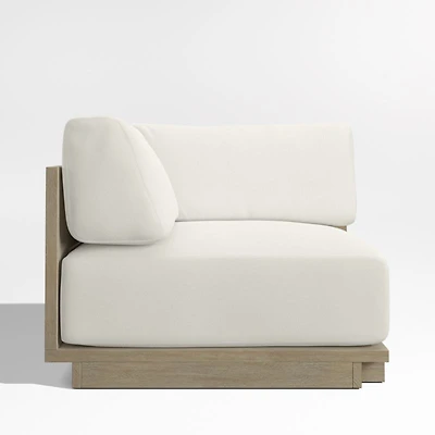 Mallorca Wood Corner Chair with Sunbrella ® Canvas Natural Cushions