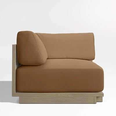 Mallorca Wood Corner Chair with Sunbrella ® Teak Cushions