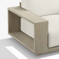Mallorca Wood Outdoor Lounge Chair with Canvas Natural Sunbrella ® Cushions