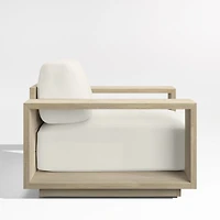 Mallorca Wood Outdoor Lounge Chair with Canvas Natural Sunbrella ® Cushions