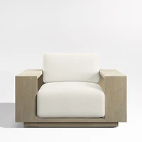 Mallorca Wood Outdoor Lounge Chair with Canvas Natural Sunbrella ® Cushions