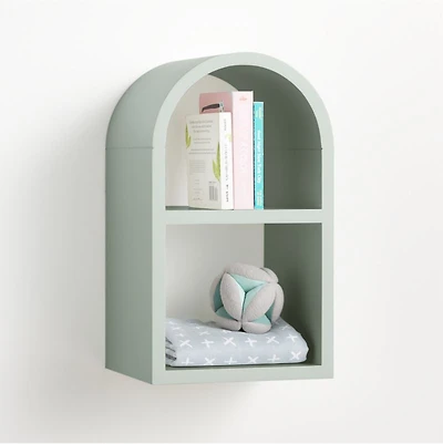 Mallory Kids Small Sage Green Wall Shelf