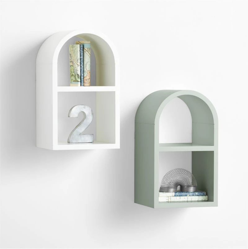 Mallory Kids Small Sage Green Wall Shelf