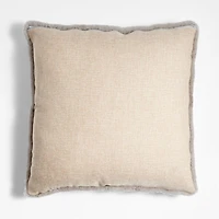 Malmo Shearling 20"x20" Clay Taupe Throw Pillow Cover