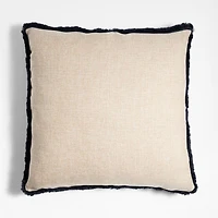 Malmo Shearling 20"x20" Deep Indigo Blue Throw Pillow Cover