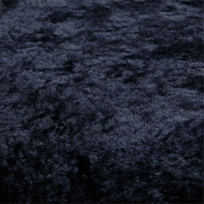Malmo Shearling 20"x20" Deep Indigo Blue Throw Pillow Cover
